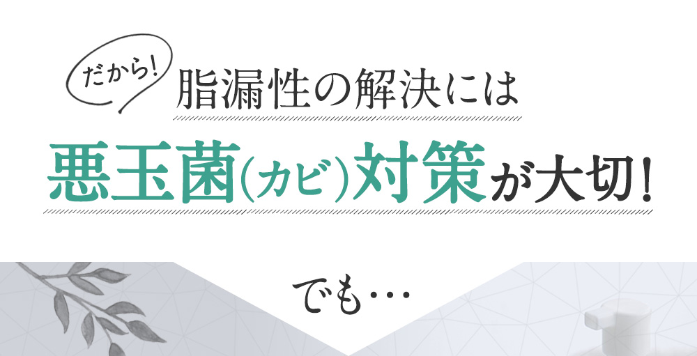 脂漏性の解決には悪玉菌対策が大切。